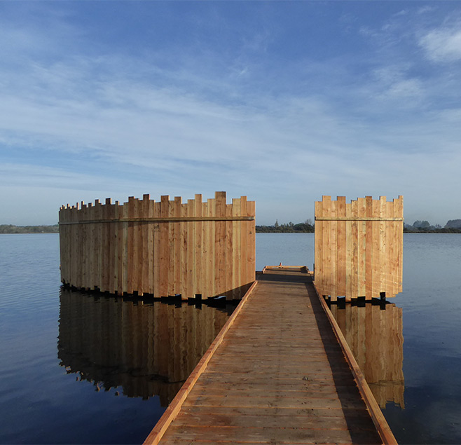 Observatoire en Camargue Gardoise Bois de France